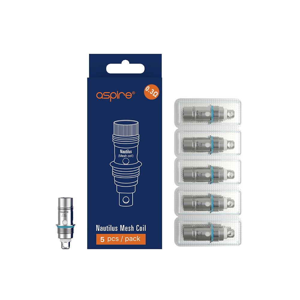 Résistances Nautilus 0.3ohm Mesh par 5 - Aspire