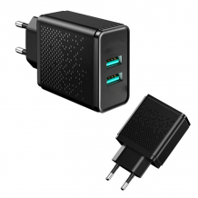 Chargeur Secteur - 2 USB max 2.4A 5V