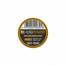 E-Cig Power - Ni80 Dual Core Fused Clapton X20