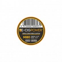 E-Cig Power - Ni80 Triple Core Fused Clapton X20