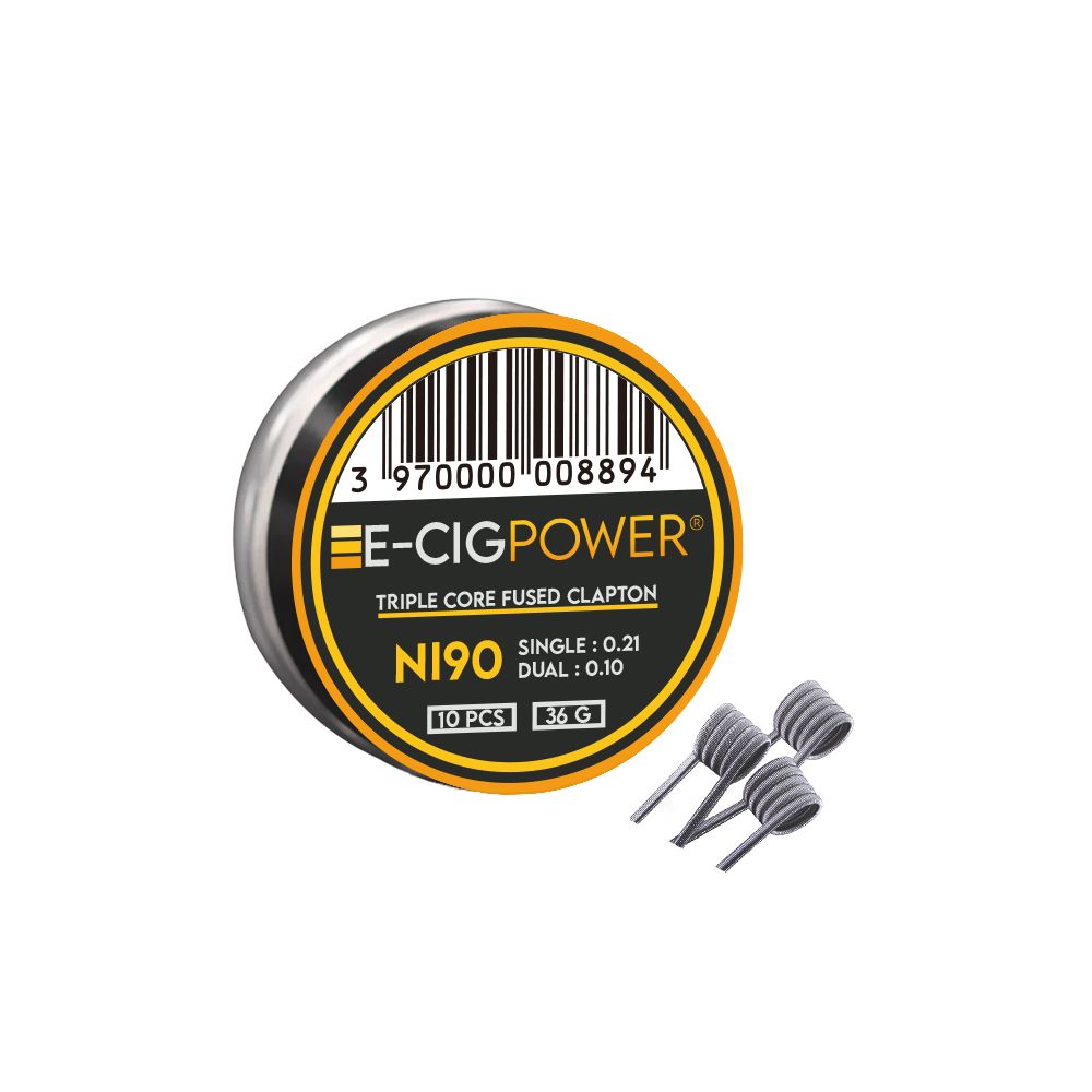 E-Cig Power - Ni90 Triple Core Fused Clapton X10