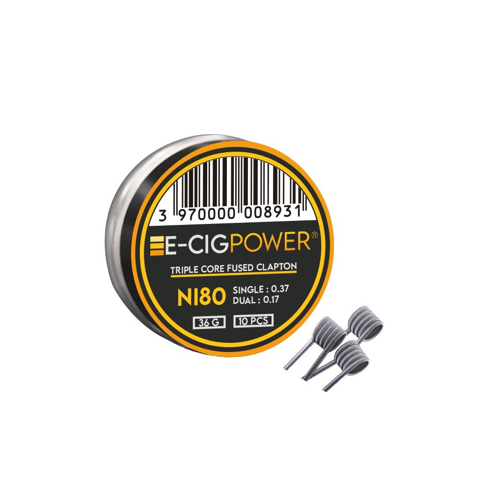 E-Cig Power - Ni80 Triple Core Fused Clapton X10