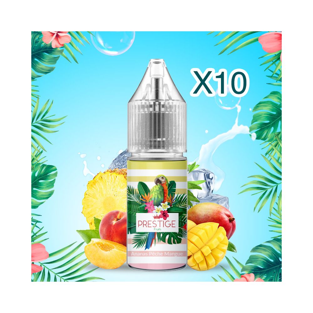 Prestige Fruits - Ananas Pêche Mangue Nic Salt 20mg - 50/50 - 10ml X10