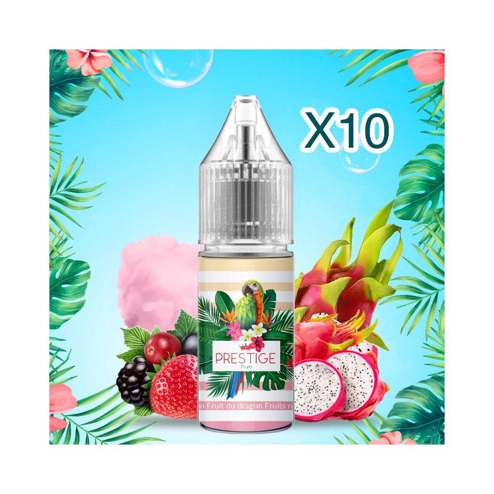 Prestige Fruits - Cotton Candy Fruit du Dragon Fruits Rouges Nic Salt 20mg - 50/50 - 10ml X10