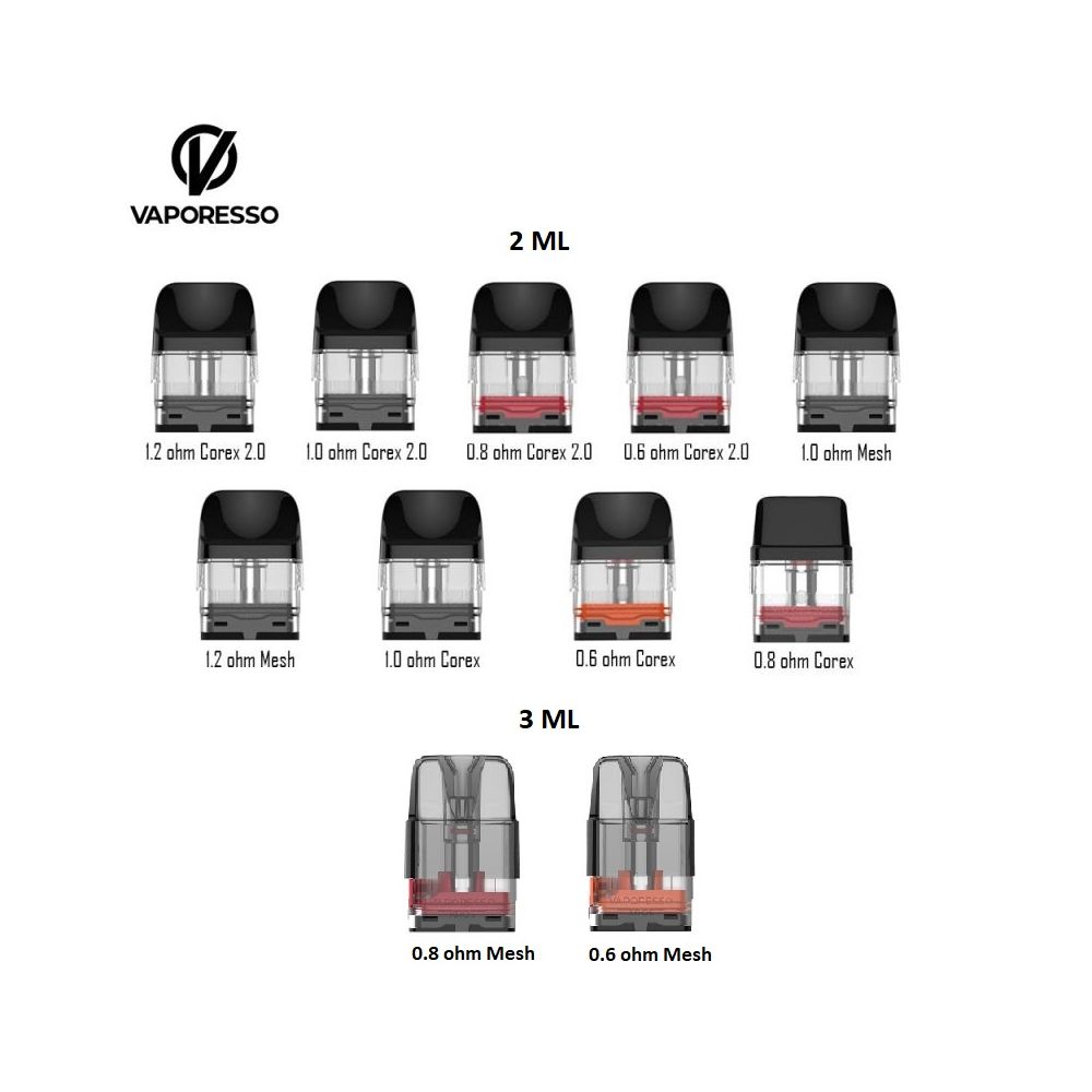 Vaporesso - Cartouches Core X - XROS 3 / XROS 3 Mini 2 or 3 ml x 4