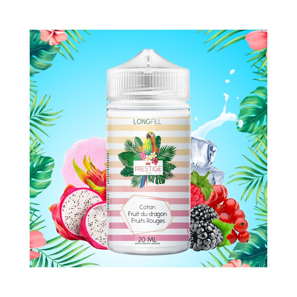 Prestige Fruits - LongFill Cotton Candy Fruit du Dragon Fruits Rouges Concentré 20ml/120ml