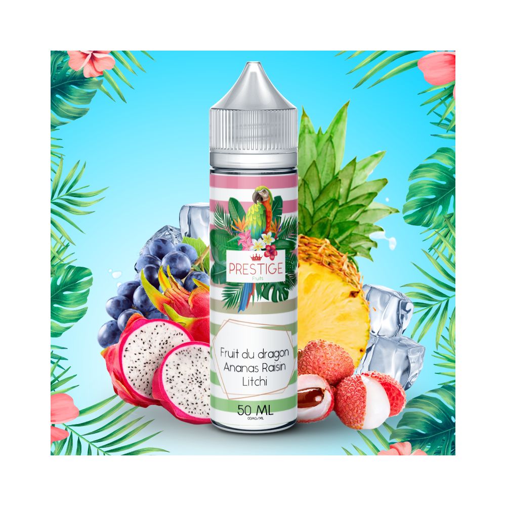 Prestige Fruits - Fruit du Dragon Ananas Raisin Litchi 50ml 50/50