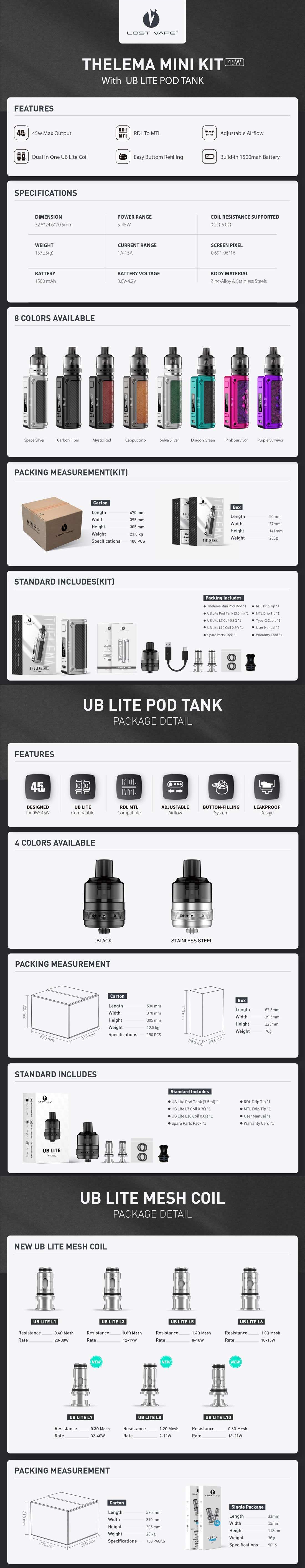 Thelema Mini + UB Lite Pod Tank Pack